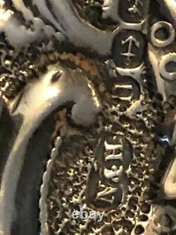 Antique Victorian Sterling Silver Sewing Chatelaine 9 In. 117 Grams Stunning