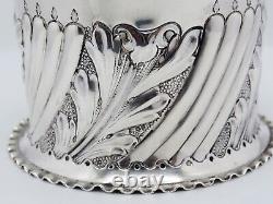 Antique Victorian Sterling Silver Table Flower Pot Vase Fully Hallmarked 1897