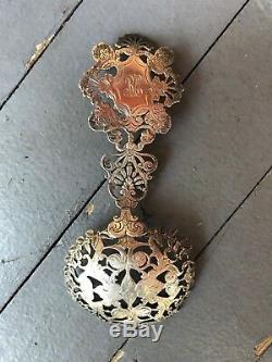 Antique Victorian Tiffany Sterling Silver Aesthetic Ladle Spoon Art Nouveau Face