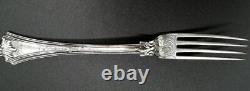 Antique Victorian silver spoon and fork cutlery pair Aaron Hadfield 1877 66.93 g