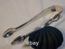 Antique Victorian solid silver sugar tongs hallmark 1856