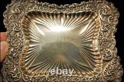 Antique Whiting Sterling Repousse Monogram Tray Dish A806-851