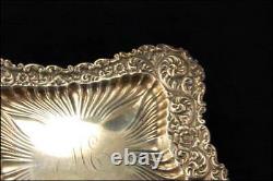 Antique Whiting Sterling Repousse Monogram Tray Dish A806-851