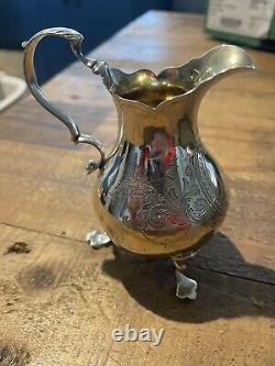 Antique victorian solid silver cream creamer ewer jug 1847 19th Century