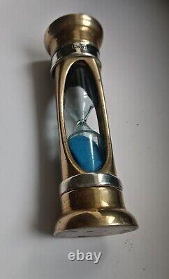 Art Nouveau Silver Rimmed Egg Timer Glass London 1904