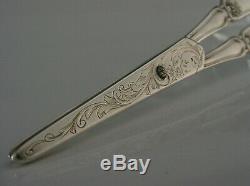 BEAUTIFUL FRENCH SOLID STERLING SILVER SCISSORS or GRAPE SHEARS 1895 VICTORIAN
