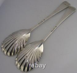 BEAUTIFUL VICTORIAN STERLING SILVER SERVING SPOONS 1897/1898 ANTIQUE 90g