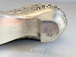 Beautiful Antique Repousse Sterling Silver European Shoe