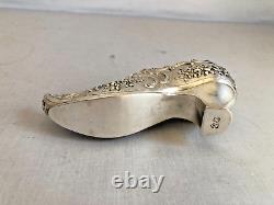 Beautiful Antique Repousse Sterling Silver European Shoe
