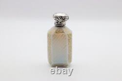 Beautiful Antique Victorian Sterling Silver Coloured Glass Scent Bottle