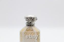 Beautiful Antique Victorian Sterling Silver Coloured Glass Scent Bottle