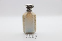 Beautiful Antique Victorian Sterling Silver Coloured Glass Scent Bottle