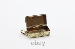 Beautiful Antique Victorian Sterling Silver Vesta Case Box Hallmarked 1851