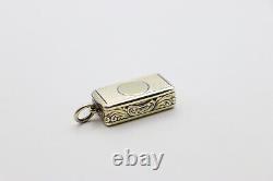 Beautiful Antique Victorian Sterling Silver Vesta Case Box Hallmarked 1851