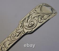 Beautiful English Victorian Solid Sterling Silver Caddy Spoon 1842