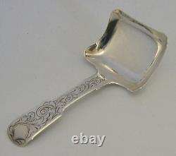 Beautiful English Victorian Solid Sterling Silver Caddy Spoon 1842