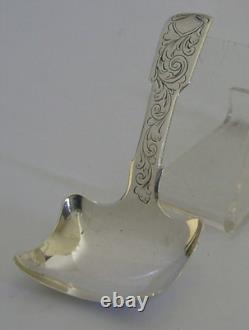 Beautiful English Victorian Solid Sterling Silver Caddy Spoon 1842