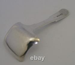 Beautiful English Victorian Solid Sterling Silver Caddy Spoon 1842