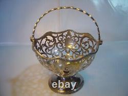 Beautiful Rare-genuine Solid Silver Intricate Basket / Bowl- Victorian-193 Grm