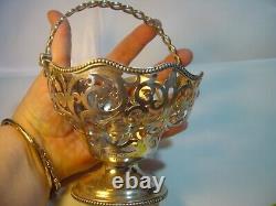 Beautiful Rare-genuine Solid Silver Intricate Basket / Bowl- Victorian-193 Grm