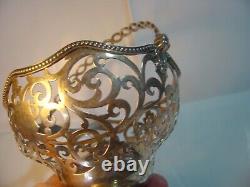 Beautiful Rare-genuine Solid Silver Intricate Basket / Bowl- Victorian-193 Grm