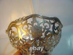 Beautiful Rare-genuine Solid Silver Intricate Basket / Bowl- Victorian-193 Grm