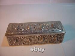 Beautiful Rare-genuine Solid Silver Siamese Gods /godesses Box! Victorian