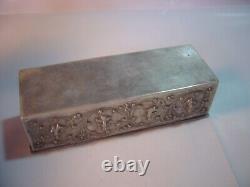 Beautiful Rare-genuine Solid Silver Siamese Gods /godesses Box! Victorian