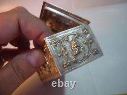 Beautiful Rare-genuine Solid Silver Siamese Gods /godesses Box! Victorian