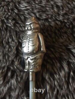 Beautiful Victorian Hallmarked Silver And Pearl Policeman Baby Rattle. Reduced