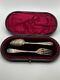 Beautiful Cased Antique Victorian Silver Two-piece Christening Set