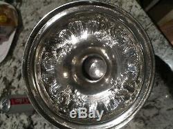 Big Heavy 15 Rare Peter Krider 1852 Coin Silver Repousse Wine Ewer Vase Engrave