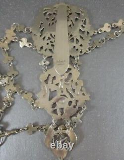 Big Victorian Sterling Chatelaine! 14pc. Chester 1888. The Best I've Ever Seen