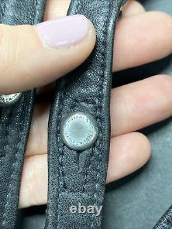 Black Leather Sterling Silver Elsa Peretti Tiffany & Co. Wrap Around Belt 46