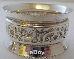 Boxed Set 6 Victorian 1896 Hallmarked Solid Silver Napkin Rings Serviette Ring