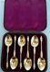 Boxed Set 6 Victorian Solid Silver Gilt Apostle Spoons Henry Holland London 1878