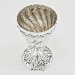 CAILAR & BAYARD Antique French Sterling Silver Eggcup Egg Cup Rococo Victorian