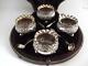 Cased Set Of Victorian Silver Salts With Apostle Spoons Birmingham 1893