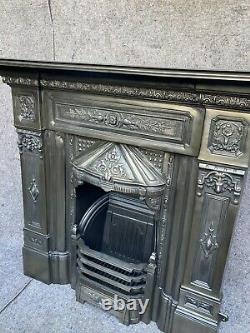 Cast Iron Fireplace / Fire Surround / Insert / Victorian Style / Solid Fuel