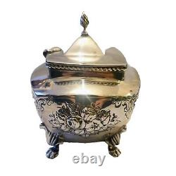 Decorative Victorian Solid Silver Tea Caddy 1874