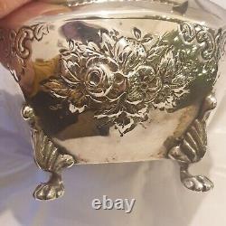 Decorative Victorian Solid Silver Tea Caddy 1874