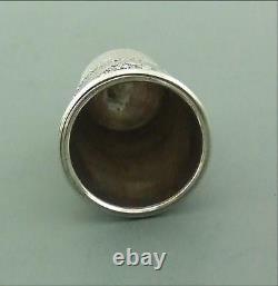EXCELLENT CASED Victorian SILVER THIMBLE GREAT EXHIBITION 1851
