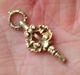Early Victorian 15 Ct Solid Gold Pocket Watch Key Lovely Pendant Vgc