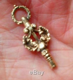 Early Victorian 15 Ct Solid Gold Pocket Watch Key LOVELY Pendant VGC