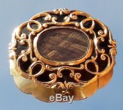Early Victorian Clergyman James Simpson 9ct Gold Family Mourning Brooch Pendant