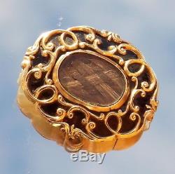 Early Victorian Clergyman James Simpson 9ct Gold Family Mourning Brooch Pendant
