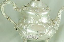 Early Victorian Silver Teapot D & C Houle London 1853 855g EZX