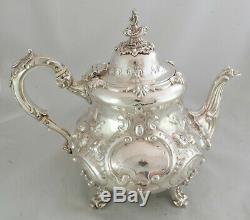 Early Victorian Silver Teapot D & C Houle London 1853 855g EZX