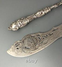 Early Victorian Solid SIlver Fish Servers Martin Hall Sheffield 1855 ALZX