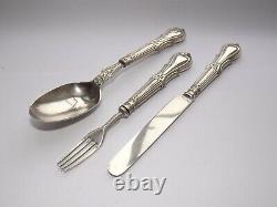 Early Victorian Solid Silver Sterling Christening Set Aaron Hadfield Sheff 1844